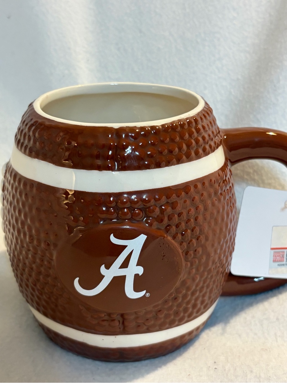 Alabama Football Style Mug in Brown & White